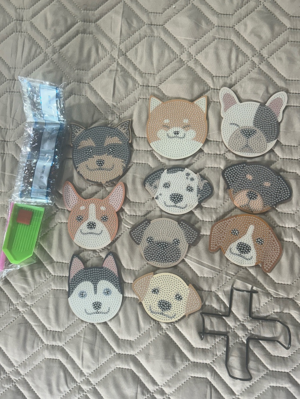 Diamond Dotz DIY Dog face Coasters